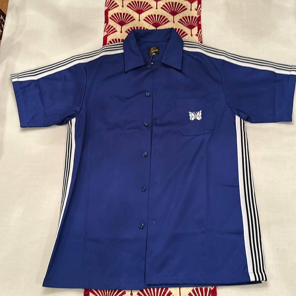 Needles webbing trimmed embroidered twill shirt